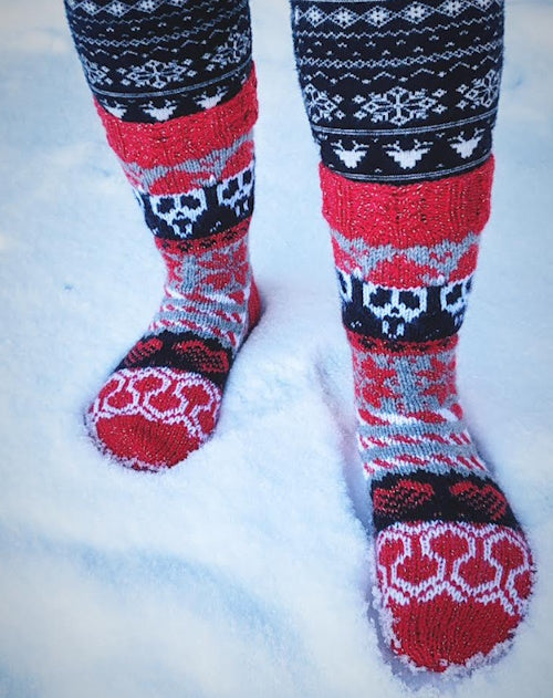 Marian joulusukat, neuleohje