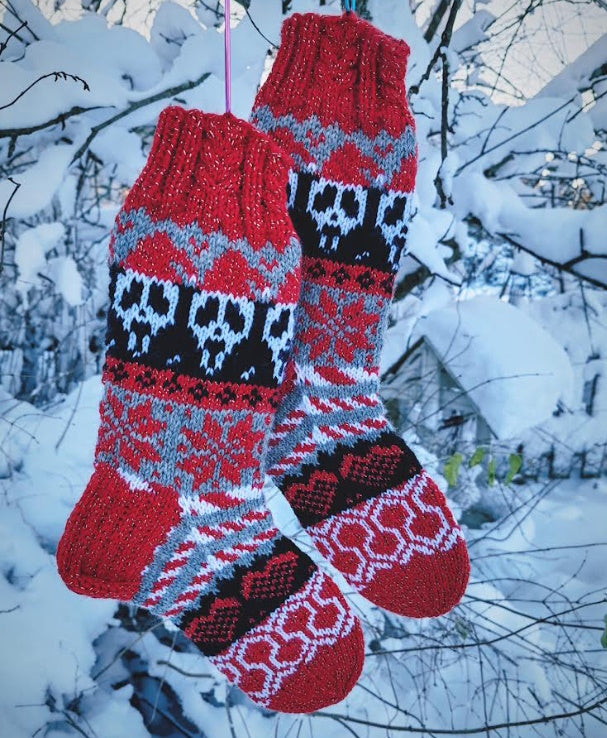 Marian joulusukat, neuleohje