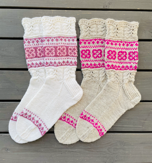 Juhlan aika-sukat, neuleohje