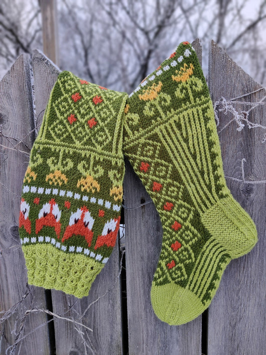 Junnilan kevät-sukat, neuleohje