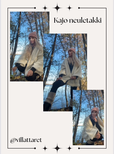 Kajo-villatakki, neuleohje