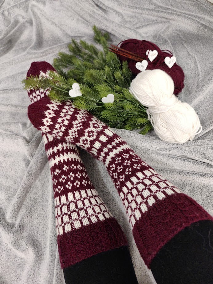 Karpalo-sukat, neuleohje