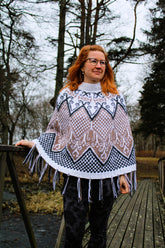 Kartano-poncho, neuleohje