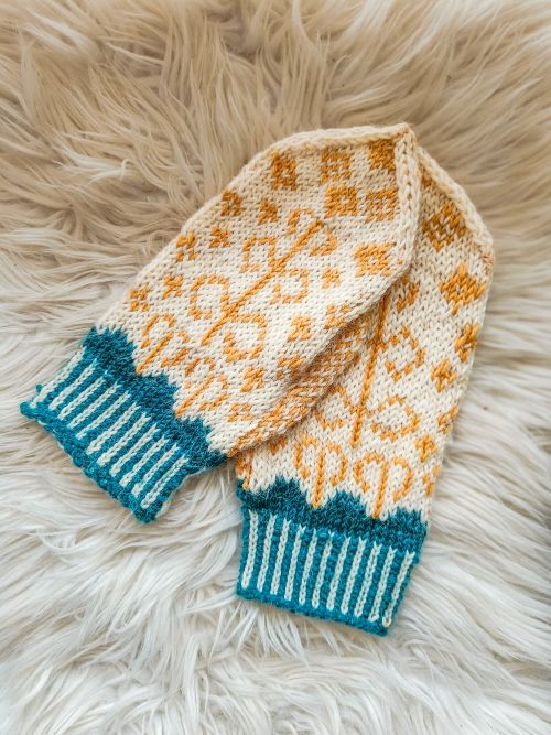 Katinka-lapaset, neuleohje