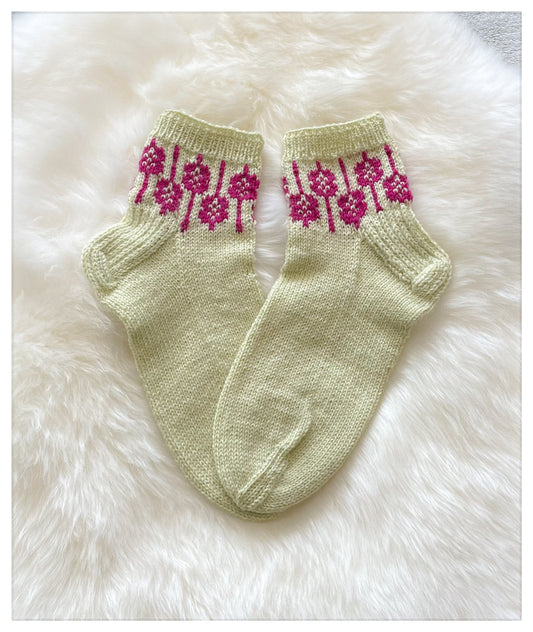 Keto-villasukat, neuleohje