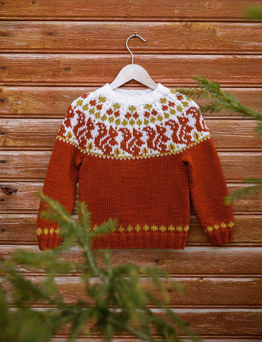 Lasten Kurre Orava-kaarrokeneule, neuleohje