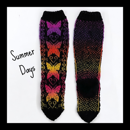 Summer Days-villasukat, neuleohje