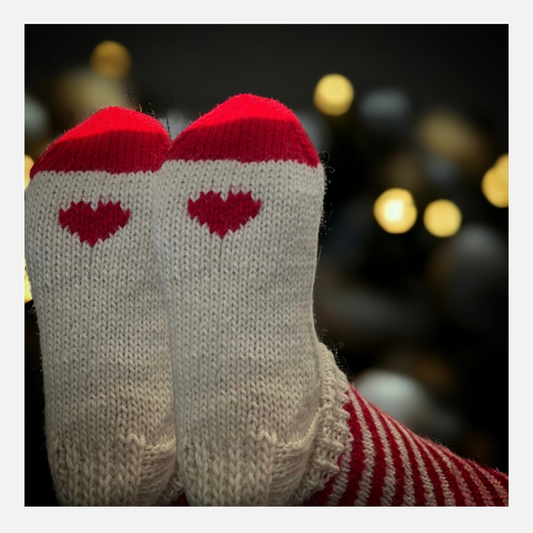 Candy Cane, villasukat, neuleohje