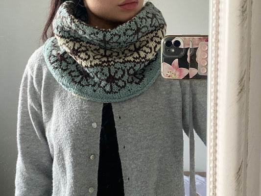 Kylmänkukka-kauluri, neuleohje