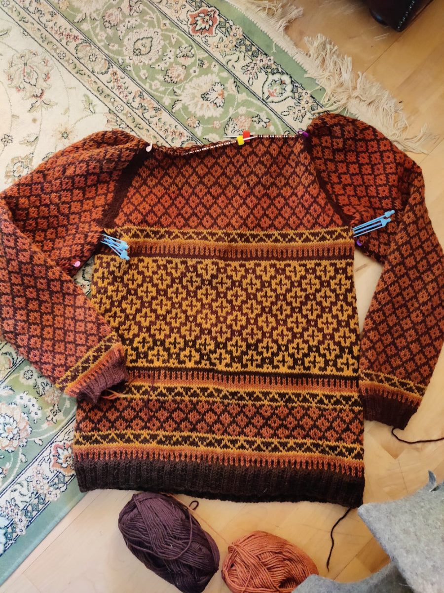 Lakeuden reunalla-villapaita, neuleohje