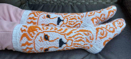 Leijona-sukat, neuleohje