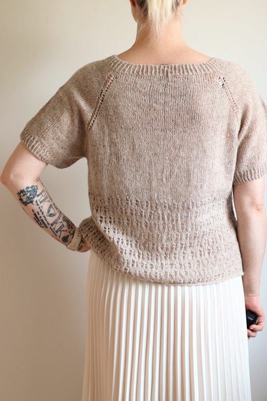 Linen-villapaita, neuleohje