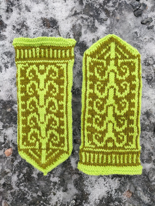 Loitsu-kirjoneulelapaset, neuleohje