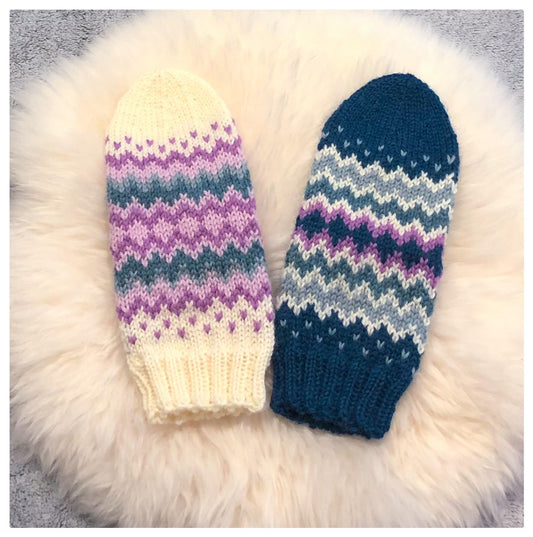 Lumen sulaessa-lapaset, neuleohje