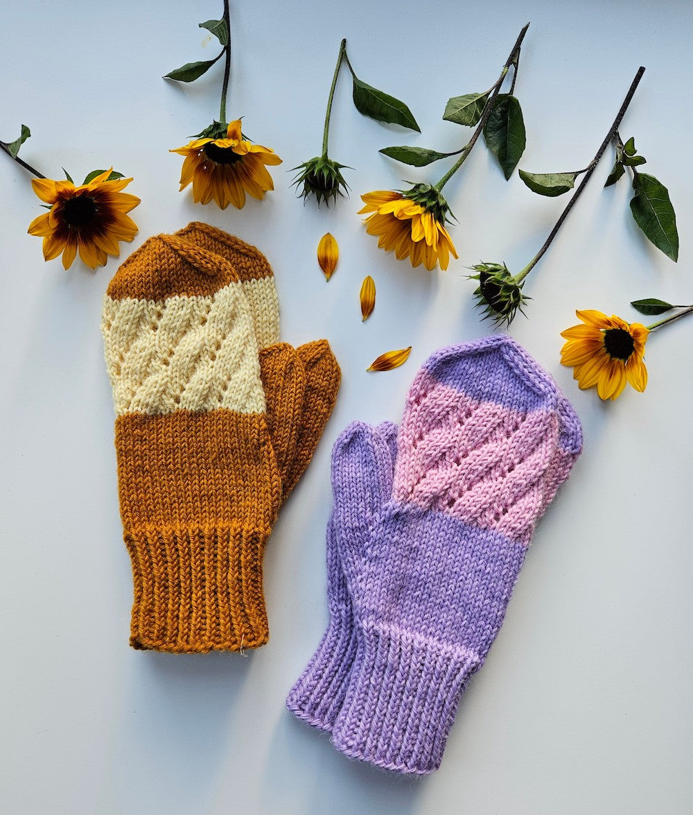 Niittyvilla-lapaset, neuleohje