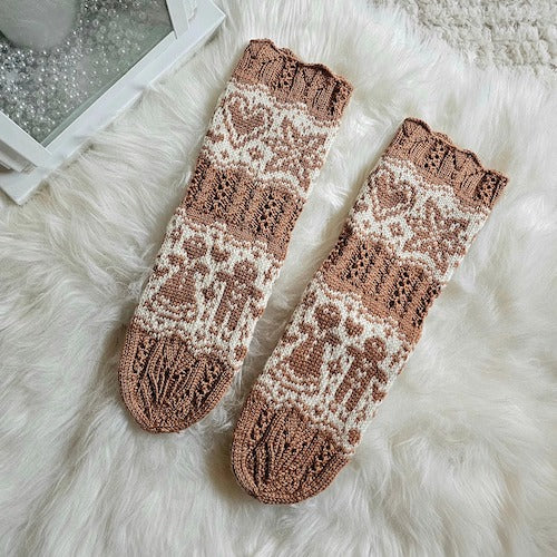 Piparsukkaset-villasukat, neuleohje