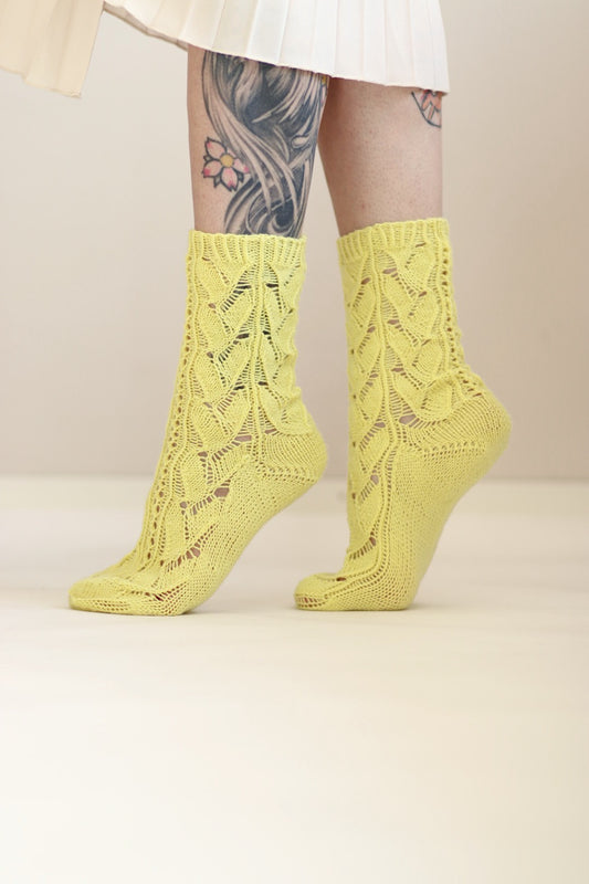 Sunshine-sukat, neuleohje