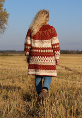 Syysmuisto-villatakki, neuleohje