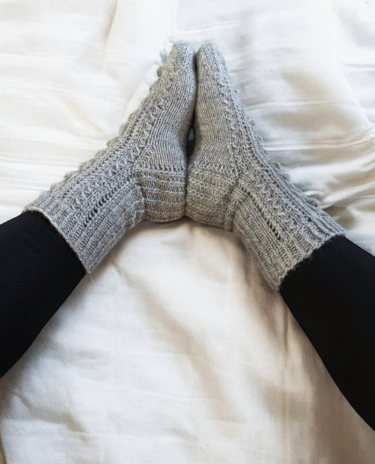 Talvipäivä, villasukat, neuleohje