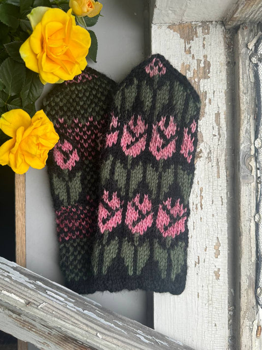 Tulppaani-lapaset, neuleohje