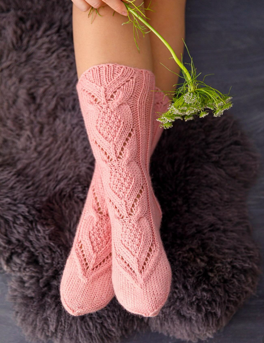 Aavikkoruusu-sukat, neuleohje