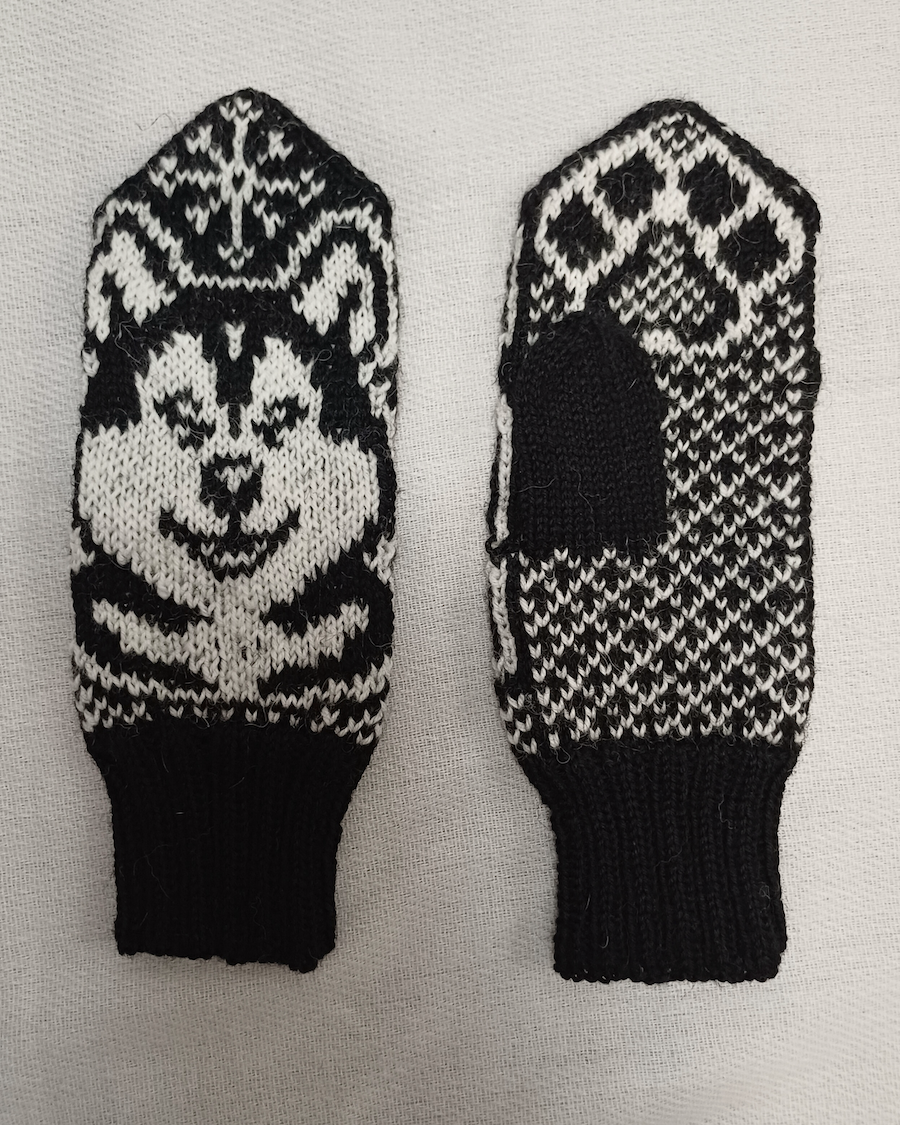 Alaskanmalamuutti-lapaset, neuleohje