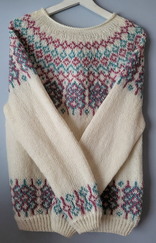 Ekraan-villapaita, neuleohje