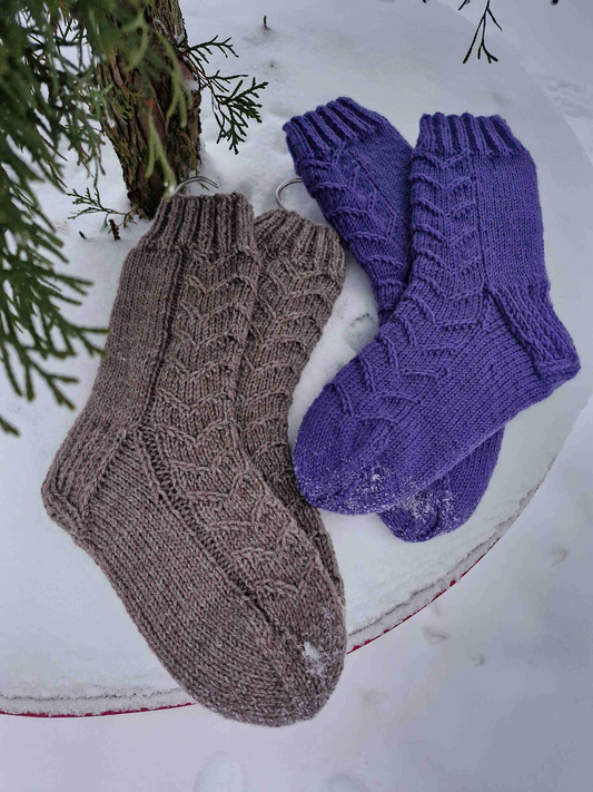 Miesten Eteenpäin-pintaneulesukat, neuleohje