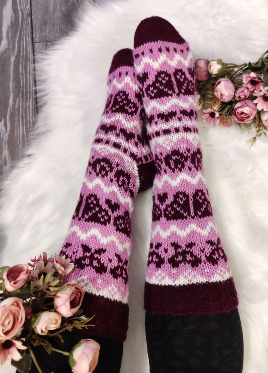 Halaus-villasukat, neuleohje