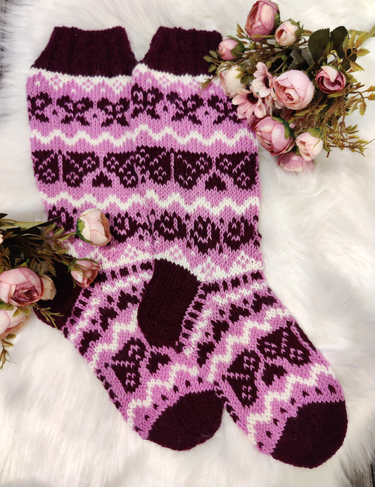 Halaus-villasukat, neuleohje