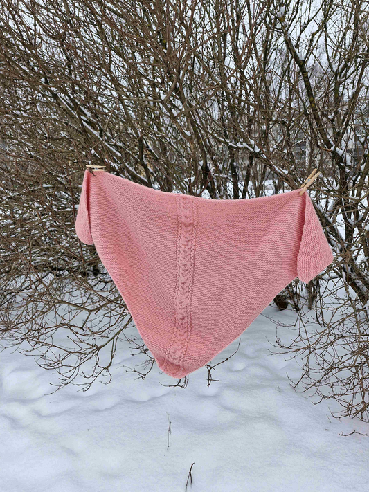 Hello Spring-huivi, neuleohje