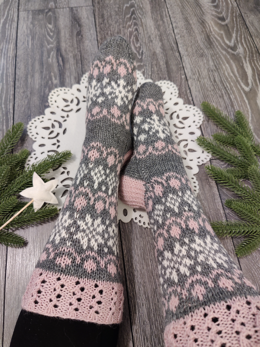 Hippuset-villasukat, neuleohje