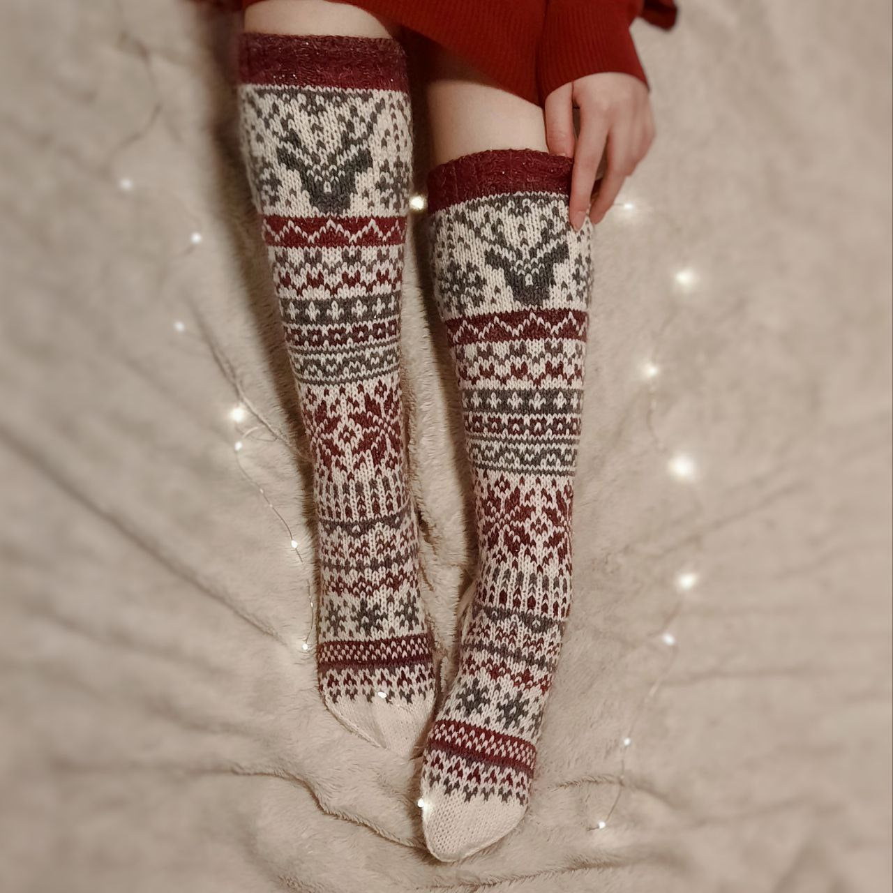 Frostyknitsin Joulukalenterisukat 2023, neuleohje