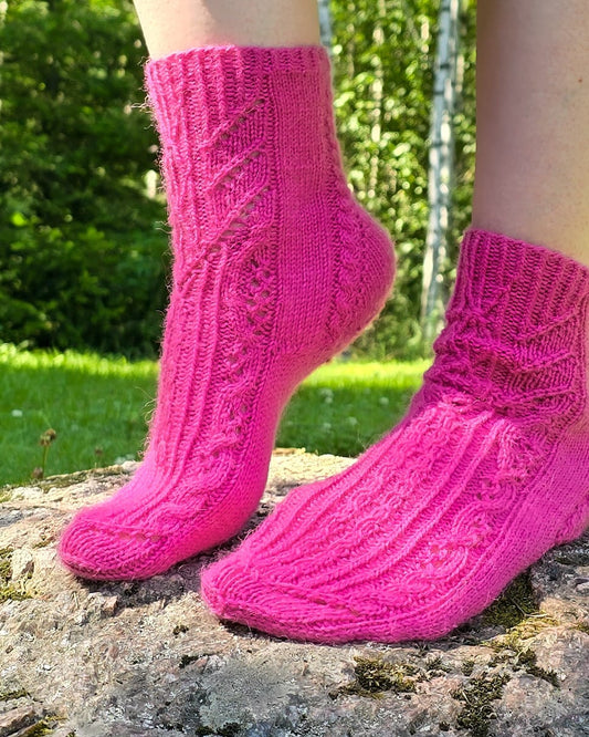 Kesäyön unelma-sukat, neuleohje