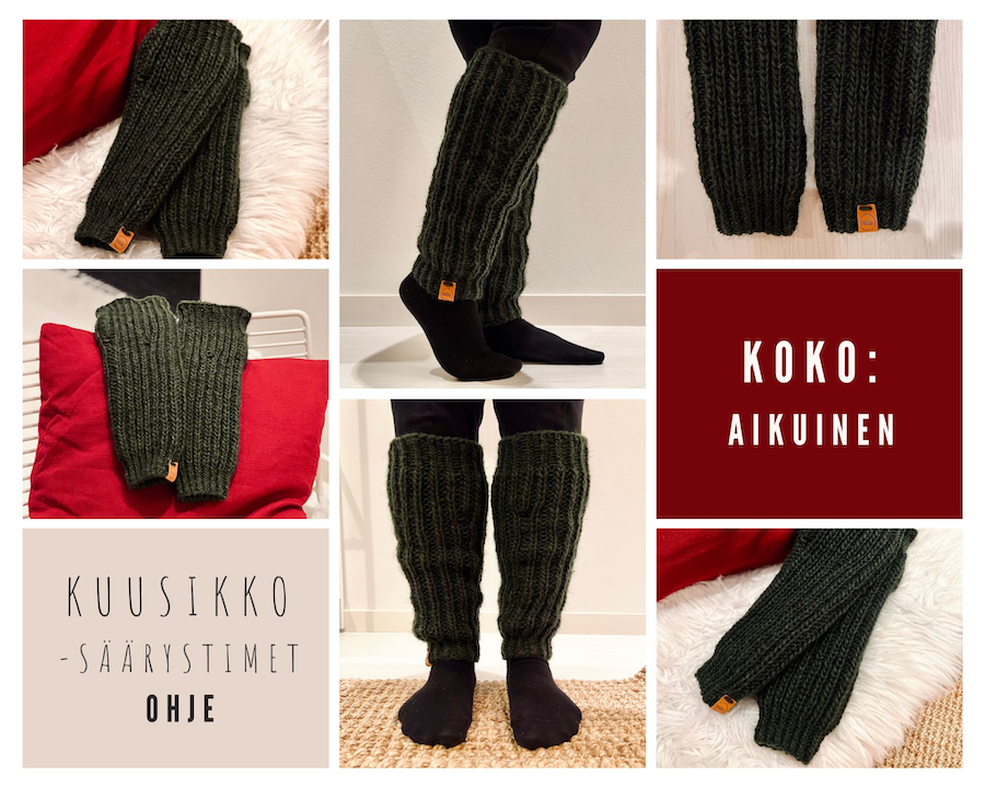 Kuusikko-säärystimet, neuleohje