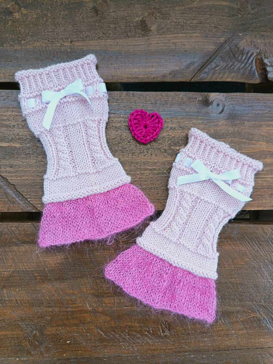 Lemmekkäät-rannekkeet, neuleohje