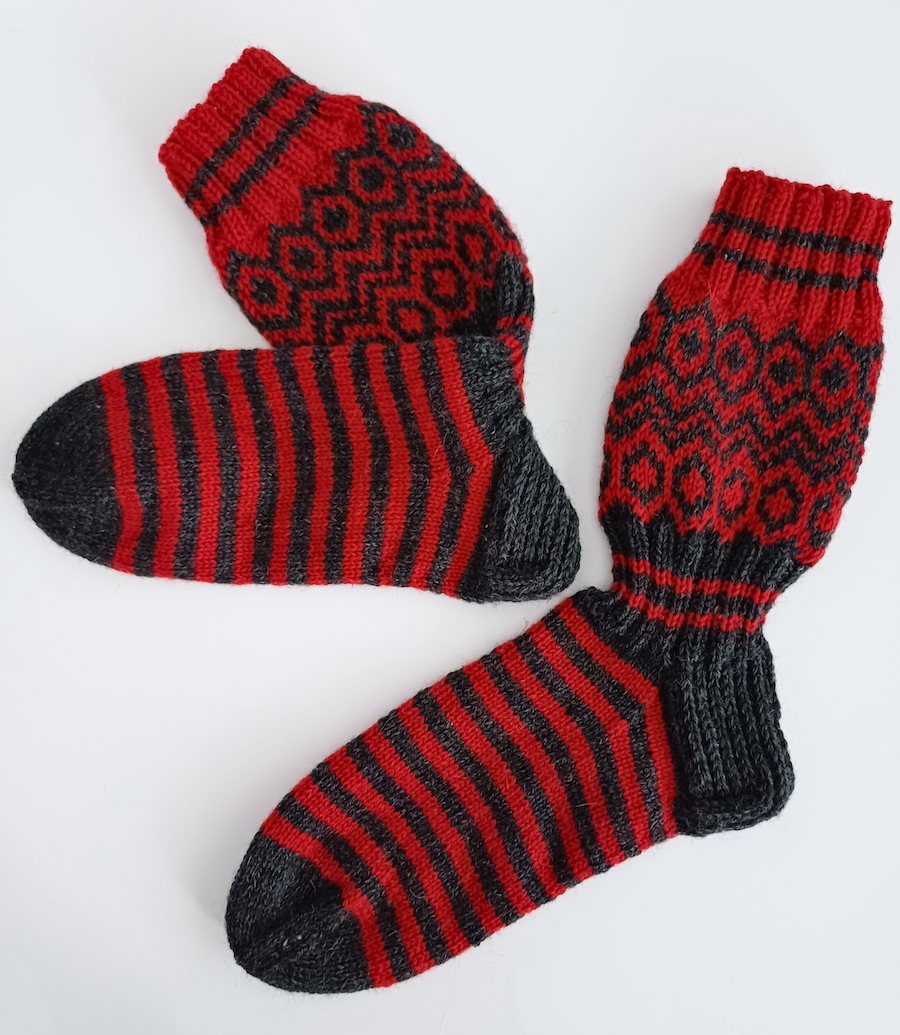 Loimu-sukat, neuleohje