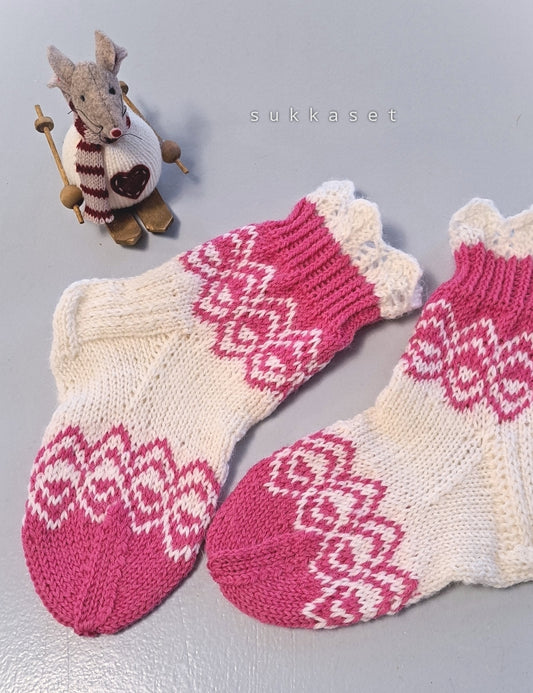 Pikku Kirsikka-villasukat, neuleohje