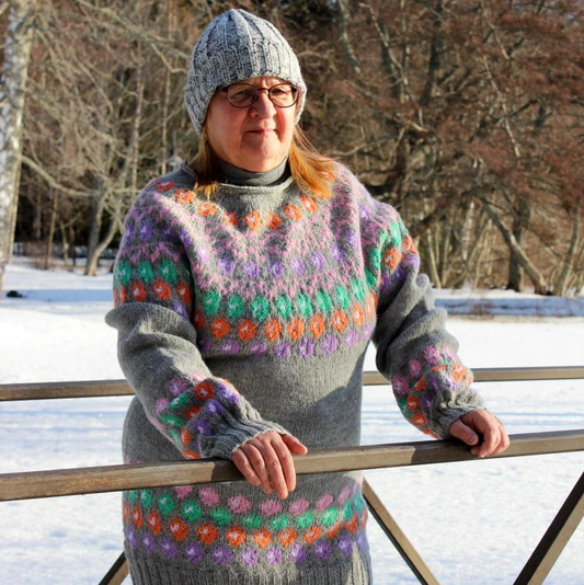 Pearl-kaarrokeneule, neuleohje