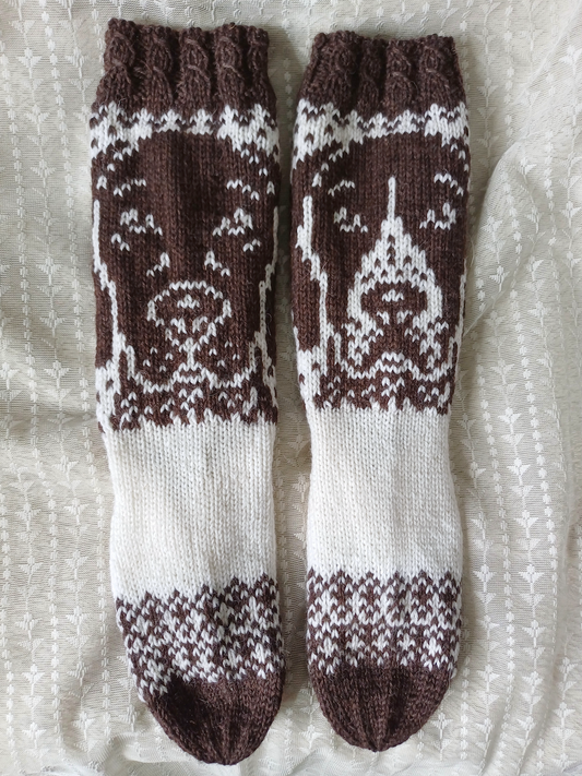 Saksanseisoja-sukat, neuleohje