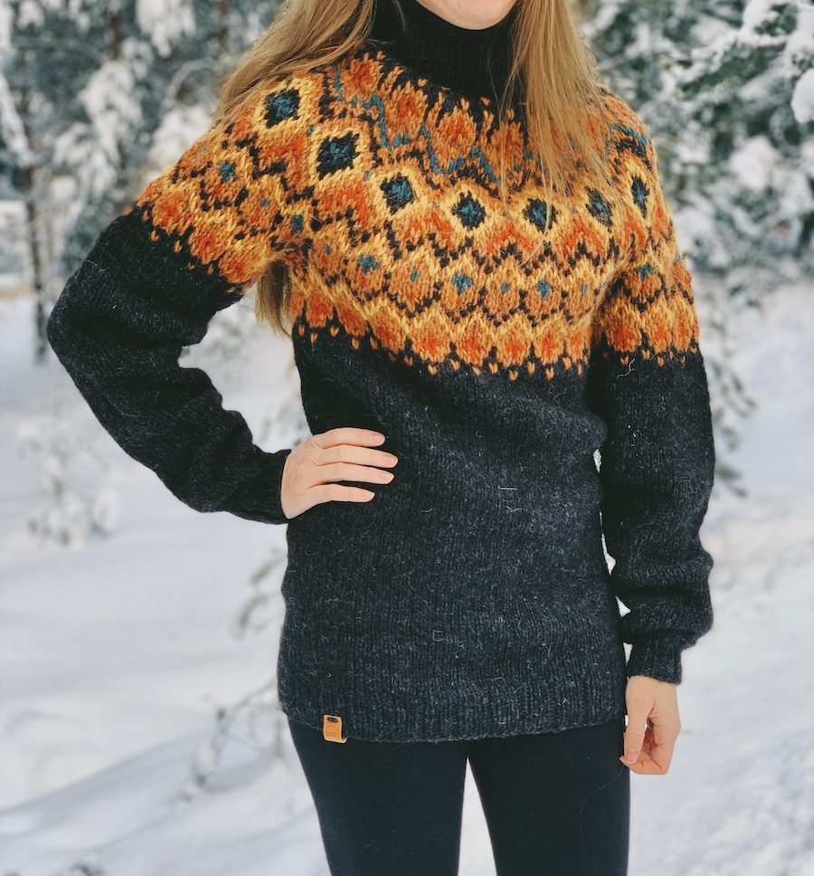 Sylviana-villapaita, neuleohje