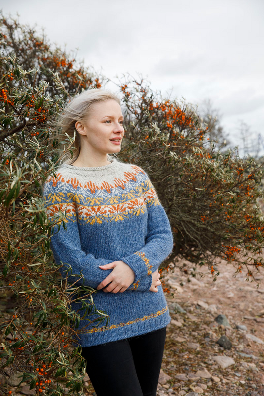 Tyrni-kaarrokeneule, neuleohje