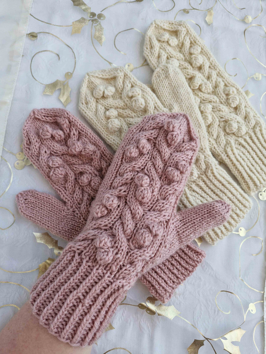 Talvimarjat-lapaset, neuleohje