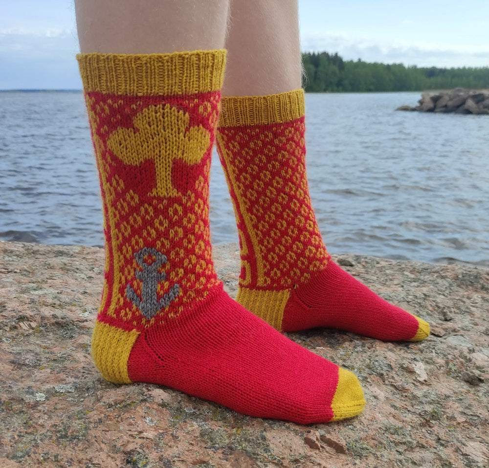 Virolahti-villasukat, neuleohje