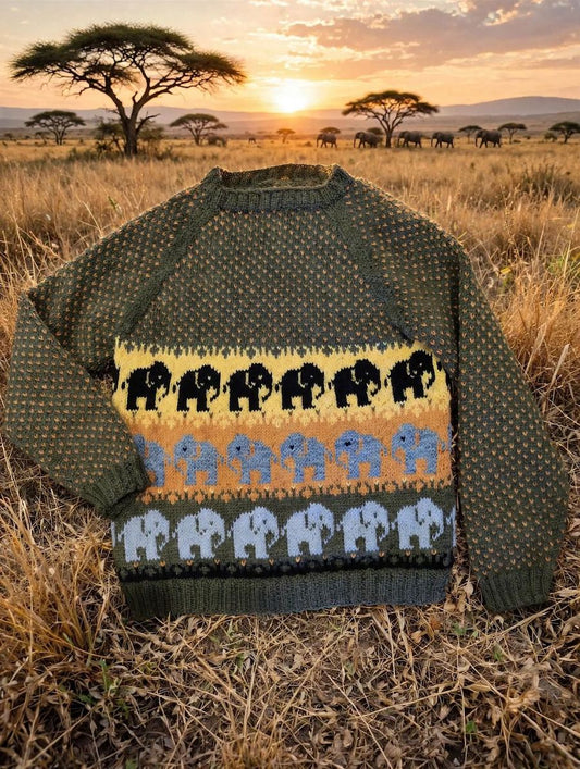 Africa-villapaita, neuleohje