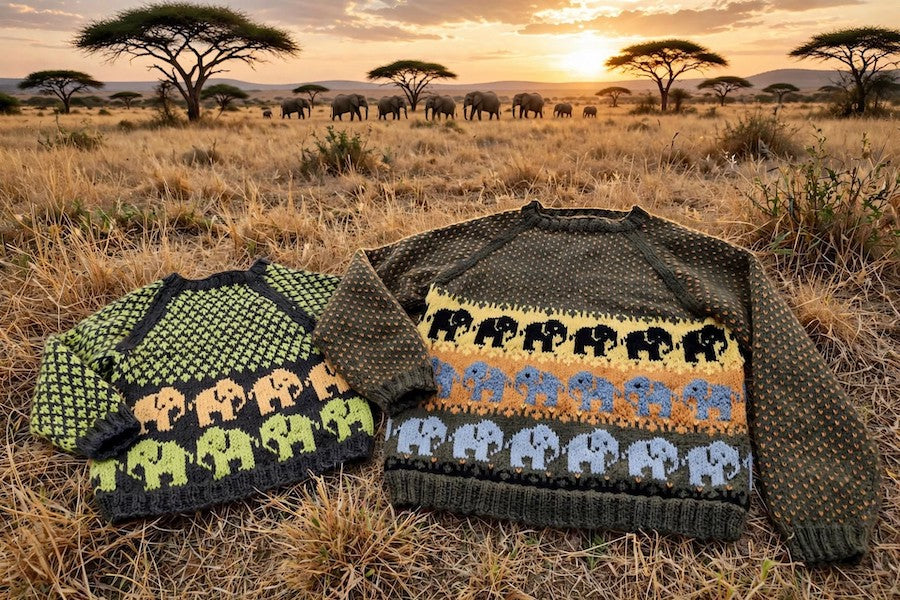 Africa-villapaita, neuleohje