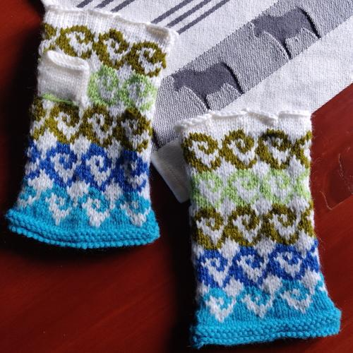 Atlantis-kirjoneulekynsikkäät, neuleohje