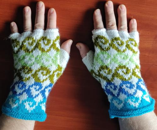 Atlantis-kirjoneulekynsikkäät, neuleohje