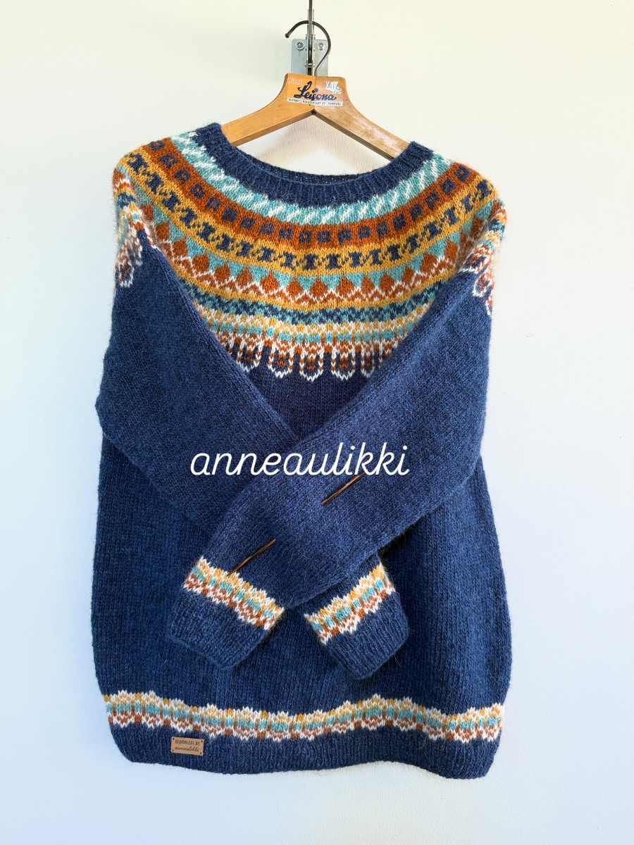 Aztek-kaarrokeneule, neuleohje