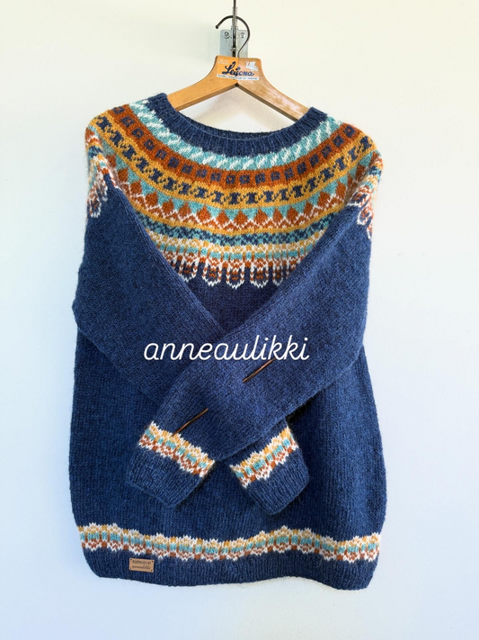 Aztek-kaarrokeneule, neuleohje